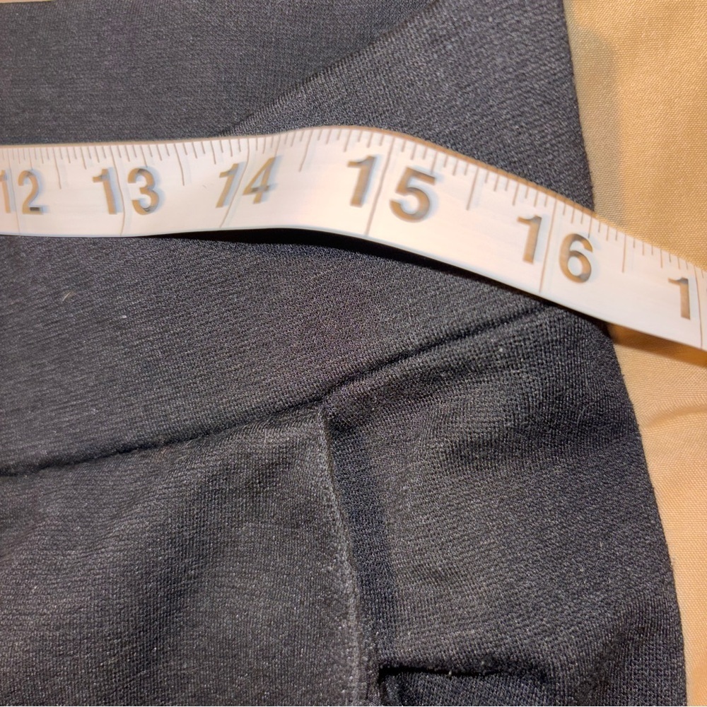 Black Pull On Dress Pants Size M | Elastic Waist Work Slacks - Picture 3 of 6